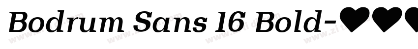 Bodrum Sans 16 Bold字体转换